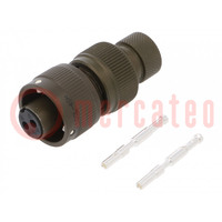 Connector: military; plug; female; PIN: 2; size 10SL; VG95234; olive