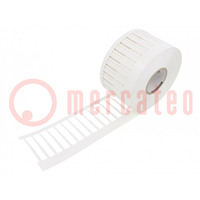Label; polyester; white; -40÷150°C; slide; TM-I; UL94HB; W: 4mm; reel