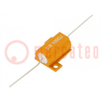 Resistor: wire-wound; with heatsink; 100Ω; 5W; ±5%; 50ppm/°C; axial