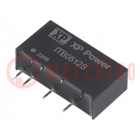 Converter: DC/DC; 1W; Uin: 5V; Uout: 12VDC; Iout: 83.3mA; SIP; THT; ITB
