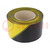 Tape: warning; yellow-black; L: 200m; W: 80mm; Thk: 0.06mm