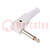 Plug; Jack 6,3mm; male; mono; ways: 2; angled 90°; for cable; white