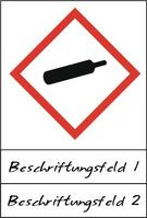 Gefahrenpiktogramm - Rot/Schwarz, 65 x 43 mm, Folie, Mit Schutzlaminat, Weiß