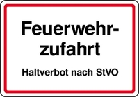 Modellbeispiel: Feuerwehrzufahrt freihalten, Haltverbot nach StVO (Art. 11.2753)