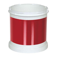 Einzelmodul Absperrpfosten mit Reflexstreifen, Material: PP, UV-Stabil Version: 04 - weiß/rot