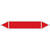Rohrleitungskennz/Pfeilschild auf Bogen Gr2 Dampf(rot), Folie gest,7,5x1,6cm Version: P2000 DIN 2403 - blanko zur Selbstbeschriftung P2000
