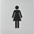 Produktbild zu WC Simbolo donna autoadesivo, 100 x 100 mm, plastica colore alluminio