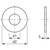Skizze zu ISO7094 M10 verzinkt Scheibe für Holzkonstruktionen (DIN440R)