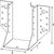 Skizze zu GH Balkenschuh Kombi 04 aussenliegend 100x140 - Stahl feuerverzinkt