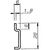 Skizze zu CAMAR szekrényfüggesztő sín, hossz 407 mm, acél horganyzott