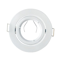 MIIDEX SUPPORT DE SPOT ENCASTRÉ ORIENTABLE ROND 93MM 1/4 DE TOUR BLANC - 7711 77711