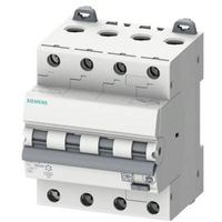 SIEMENS 5SU13467FP16 DISJONCTEUR DIFFÉRENTIEL/DISJONCTEUR DE PROTECTION TAILLE DU FUSIBLE = 3 4 PÔLES 16 A 0.03 A