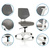 * Arbeitsstuhl / Bürostuhl MOVE WORK 3D Kunststoff/PVC grau hjh OFFICE