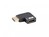 Adapter HDMI(M)-HDMI(F) 8K kątowy lewo srebrny aluminium