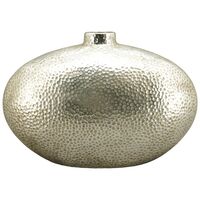 Vase ArgenT - silber - Stoneware - 27x12x18,5 cm
