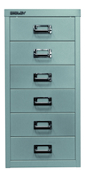 Bisley MultiDrawer™, 29er Serie, DIN A4, 6 Schubladen, silber