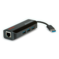 ROLINE USB 3.0 zu Gigabit Ethernet Konverter + Hub 3x