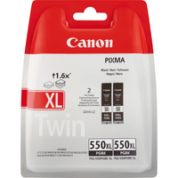 Canon Cartuccia d'inchiostro nero PGI-550BK (confezione doppia)