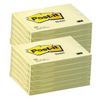 3M Post-it 76 x 102mm (12 x 100) etichetta autoadesiva Giallo 12 pz