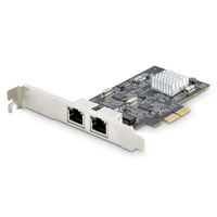 StarTech.com Scheda di rete 2.5 Gigabit a 2 porte - Scheda Ethernet PCIe da 2,5 Gbps NBASE-T, Intel I225-V, Scheda di rete per PC, NIC Multi-Gigabit, Scheda LAN per server PCI E...