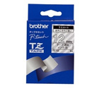 Brother Gloss Laminated Labelling Tape - 12mm, White/Clear ruban d'étiquette TZ