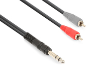 Vonyx CX328-1 Audio-Kabel 1,5 m 6.35mm 2 x RCA Schwarz