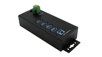 EXSYS EX-1186HMVS-2 hub & concentrateur USB 3.2 Gen 1 (3.1 Gen 1) Type-B 5000 Mbit/s Noir