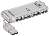 Goobay 68879 Schnittstellen-Hub USB 2.0 480 Mbit/s Grau