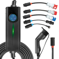 Platinet EV Charging Unit Traveller Set (Portable), 6x Input cables: PG, UK, CEE 5-pin (32A), CEE 3-pin (32A), CEE 5-pin (16A), CEE 3-pin (16A), Output: Type 2 (cable 5m), Auto ...