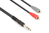 Vonyx CX328-3 Audio-Kabel 3 m 6.35mm 2 x RCA Schwarz