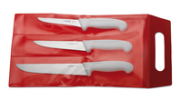 Messerset mit weißen Griffen: 3105 13 w/3005 16 w/4025 21 w Giesser - Made in