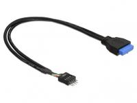 DELOCK USB3.0 Kabel Pinheader 19pin -> 8pin Bu/St 0.3