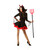 Relaxdays Teufelsgabel Dreizack 113 cm, zusammensteckbar, Halloweenkostüm, für Kinder, Erwachsene, Mistgabel, schwarz-rot