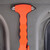 Relaxdays Auto Notfallhammer mit Gurtschneider, Fenster Nothammer mit Stahl Spitzen, PKW Gurtmesser, Autohammer, orange