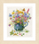 Counted Cross Stitch Kit: Flowers in Vase (Linen)