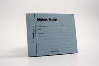 Guildhall Telephone Message Pad 101x127mm 100 Sheets Blue (Pack 5)