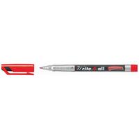 Stabilo Write-4-All Permanent Marker Fine Tip 0.7mm Line Red (Pack 10)
