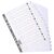 Exacompta Index 1-15 A4 Extra Wide 160gsm Card White with White Mylar Tabs