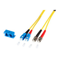 Duplex Jumper ST/SC 9/125µ 0.5 m, OS2, LSZH, gelb