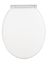 WENKO WC-Sitz Morra Weiß glänzend, Universalform, aus massivem MDF
