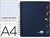 Cuaderno Espiral Liderpapel A4 Micro Executive Tapa Plastico 100H 80 Gr Cuadro 5Mm 5 Separadores con Gomilla Azul