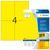 Wetterfeste Folien-Etiketten, gelb, A4, 105 x 148 mm, extrem stark haftend