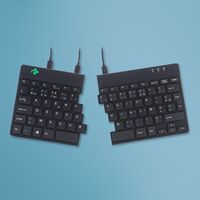 Split Keyboard, (FR), black AZERTY, wired. Windows, Linux Integrated numeric keyboard Keyboards (external)