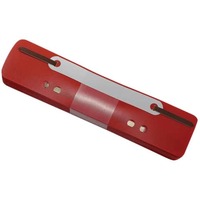 Heftstreifen Plastik, 34x150mm, 25 Stück, rot Q-CONNECT 2012500310