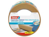 tesa® Universal Dubbelzijdige Tapijttape, 50 mm x 25 m, Wit (pak 6 x 25 meter)