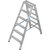 Escalera de tijera de aluminio de peldaños planos, antideslizamiento R13