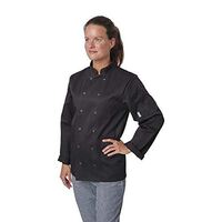 Whites Unisex Chefs Jacket in Black - Polycotton - Long Sleeve - 3XL