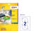 Etichette bianche opache per CD stampanti Inkjet - d.117 - 25 ff