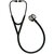 3M™ Littmann® Cardiology IV™ Stethoskop für die Diagnose, champagnerfarbenes Bruststück, schwarzer Schlauch, Schlauchanschluss und Ohrbügel in Rauchfarben, 69 cm, 6179