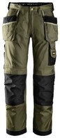 Snickers Workwear werkbroek - met holsterzakken - Workwear - 3212 - groen - maat 48